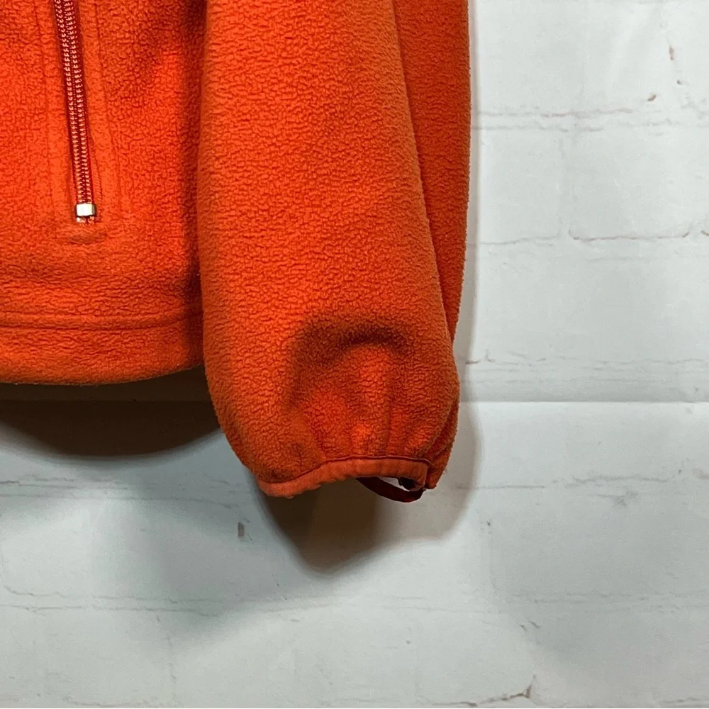 Vintage LL Bean Fleece Jacket Mens Size Medium Orange Full Zip Outdoors Classic - Picture 6 of 11